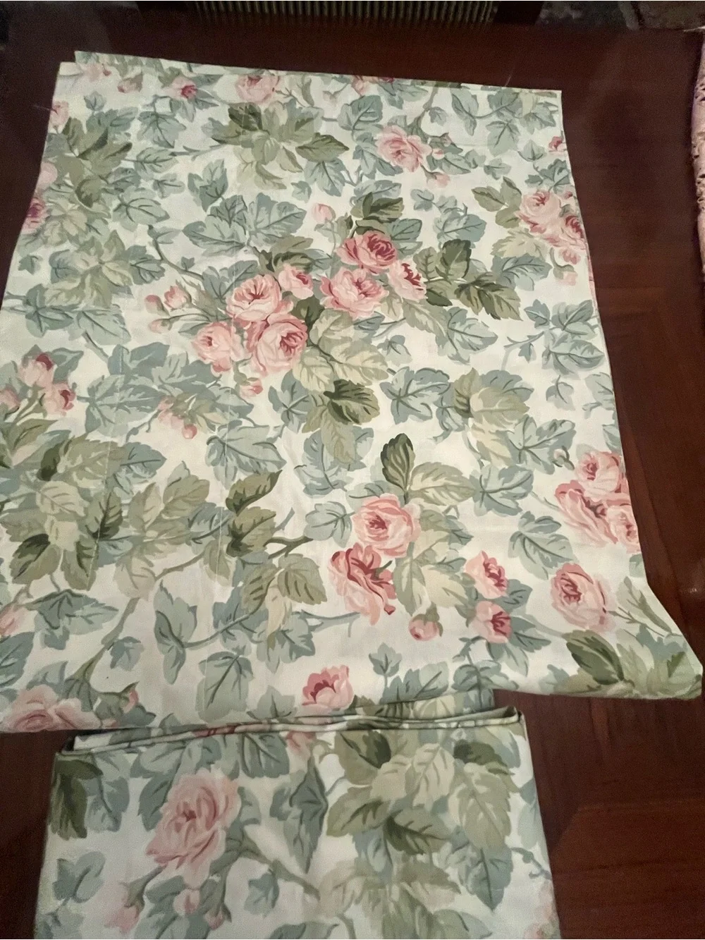 Floral Rose Print valances  Panel in Soft Pastels (2)